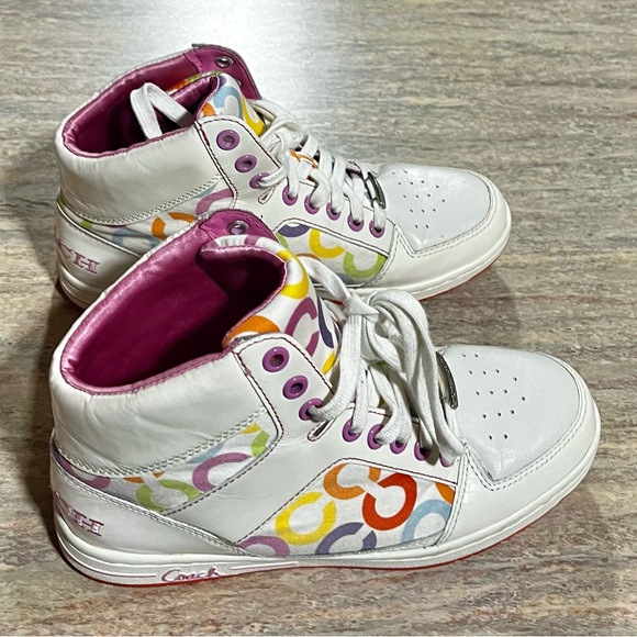 Coach Norra monogram C multicolored high top sneakers - Picture 4 of 16